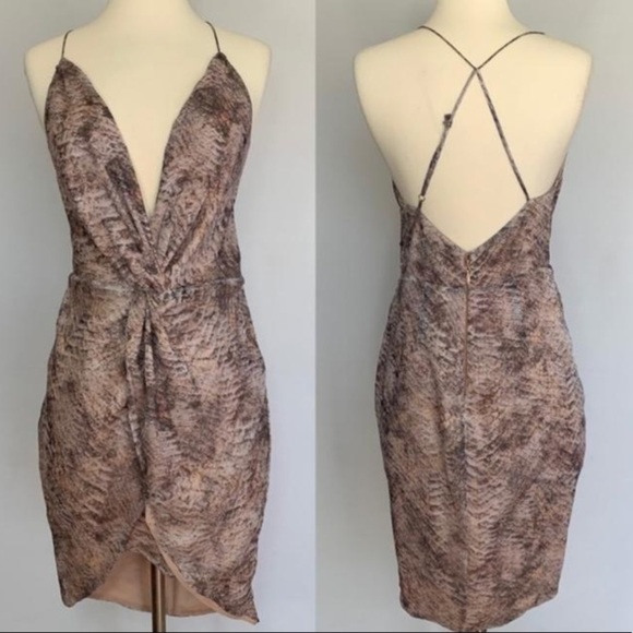 THE JETSET DIARIES BASILISK SNAKE PRINT MINI DRESS - Picture 9 of 12
